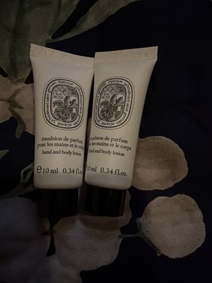 Diptyque Eau Rose EDP hand and Body Lotion 10ml Set Of 2 New