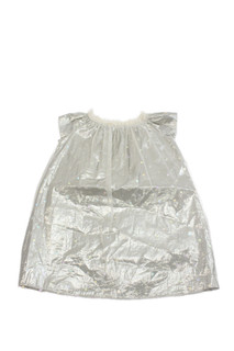 Bonpoint Childrens Girls Polka Dot Short Sleeves Dress Gold Size 8