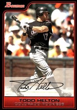 Todd Helton 2006 Bowman #60 Colorado Rockies MLB READ FREE SHIPPING AutographDen