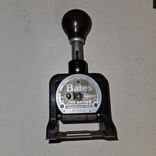 Vntg Bates Multiple Movement Numbering Machine Stamp, 6 Wheels Style G, Special