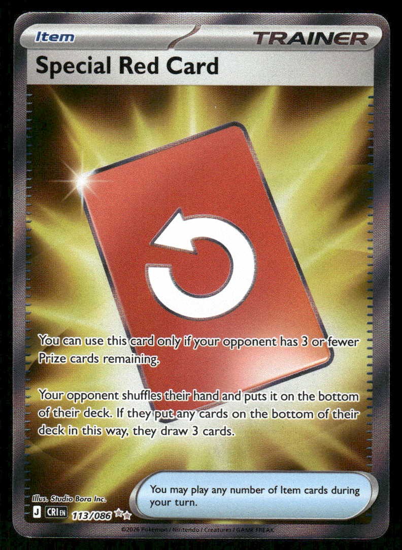 Pokemon Special Red Card Chaos Rising 113/086 Holo Ultra Rare NM/M