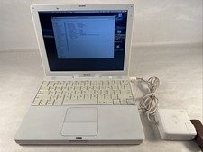 Apple iBook G4 Laptop A1133 512 MB Mac OS X 10.5.8 With Charger bundle