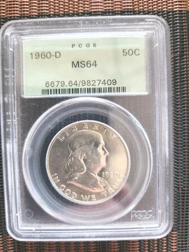 1960-D FRANKLIN HALF DOLLAR PCGS MS64