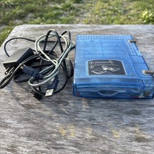 Iomega Zip Drive Z100USB Blue Clear with AC Adapter USB Cable UNTESTED