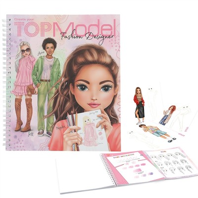 TOPModel Malbuch Create Your Design Kinder Kreativbuch Mode Zeichnen
