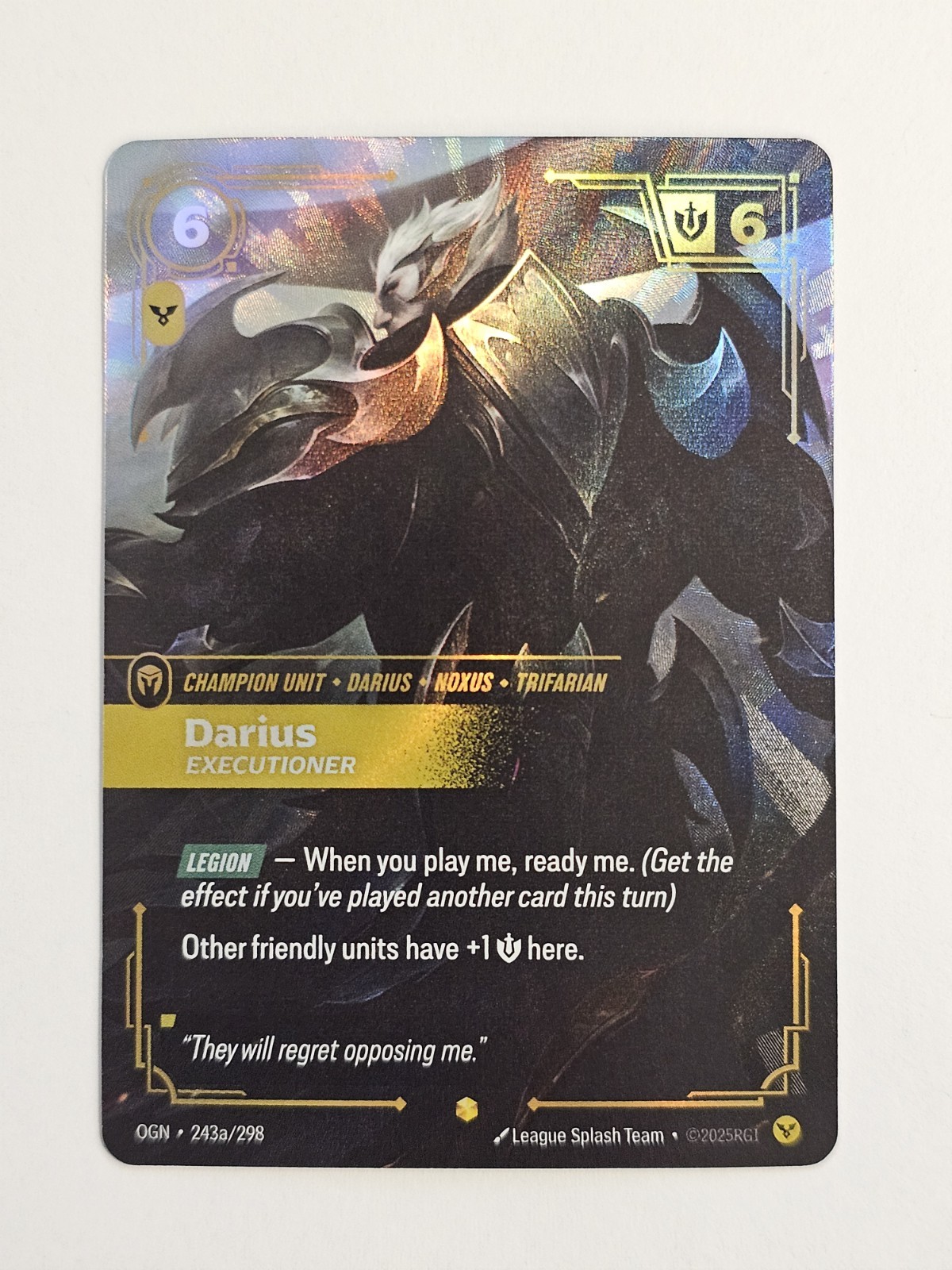 Darius Executioner 243a (Alternate Art) - Foil NM-Mint Riftbound TCG: Origins