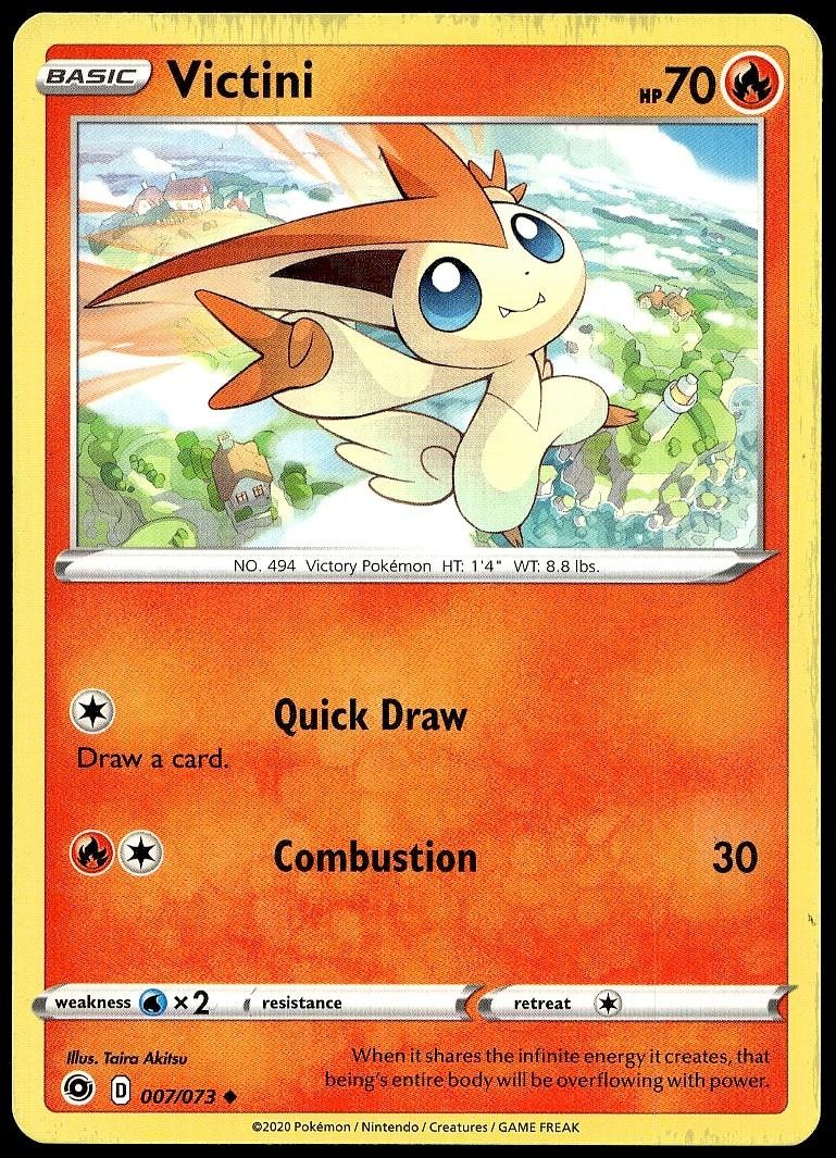 Victini 007/073 Uncommon Champion's Path Pokemon Lightly Played