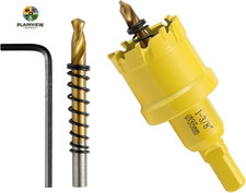 4PCS Carbide Hole Saw Kit for Metal,1-3/8" 35Mm TCT Hole Saw Set with Titanium-