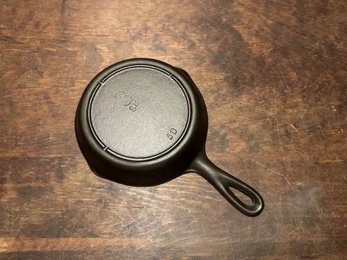 Vintage Triple Three Notch Lodge #3 SK Cast Iron Skillet  Flat, Restored 5D