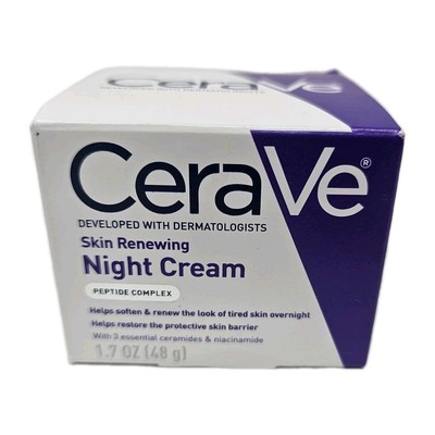 Cerave Skin Renewing Night Cream - 1.7oz (48g) Helps Soften+Renew Tired Skin