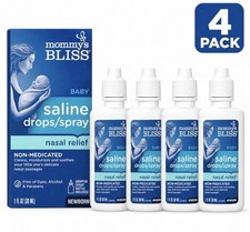 Mommy's Bliss Saline Drops/Spray, Nasal Relief for Newborns Up, 1 Fl Oz