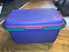 Craftstor Craft Storage Organizer Tote Bin Purple Pink Teal 20" LARGE
