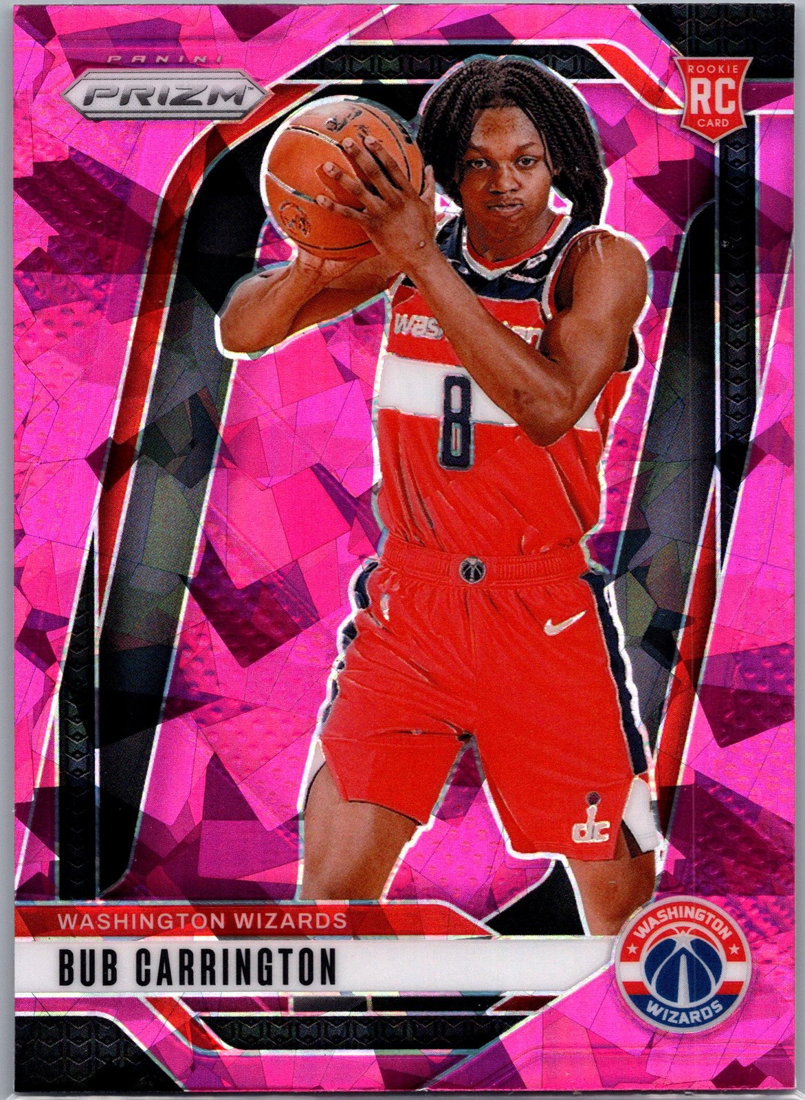 2024-25 Panini Prizm #244 Bub Carrington Pink Ice