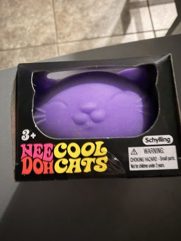 Schylling NeeDoh Cool Cat – Purple – AUTHENTIC Brand New!!