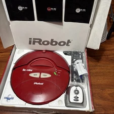 iRobot Roomba Model 4100 Robotic House Vacuum, Manual w Charger Untested