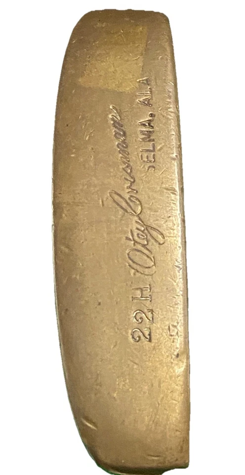 Putter Otey Crisman 22H Latón Napa Hoja Derecha Selma ALA Nogal 35" Club Muy Raro Foto 3 de 4
