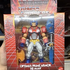 Mattel Optimus Prime Armor He-Man Action Figure Transformers Masters Axe Sword