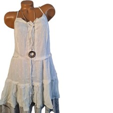 Superdry Kleid Sommerkleid weiß Stickerei Ärmellos Damen (5819) NEU