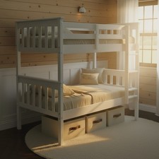 From the Tree Furniture Twin Over Twin Solid Wood Bunk Bed