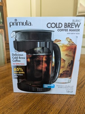 NIB Primula Burke Cold Brew Coffee Maker With Brew Filter. Open Box