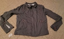 Nike Women's Track Jacket Gray Orange Accents Women  s Medium 8 10 Full Zip