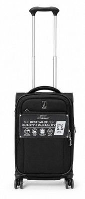 Travelpro WalkAbout 7 Carry-On SoftSide Spinner Luggage Black 5.5 LBS Expandable