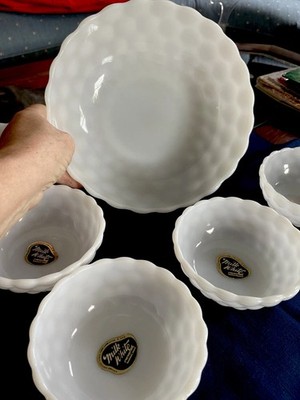 Anchor Hocking Fire King Bubble Berry Bowl Set 6pc.