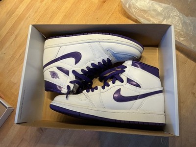 Nike Jordan 1 WMNS Air  High OG White Court Purple Größe EU 38,5 Typ CD0461-151