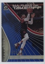 2019 Donruss Optic All Clear for Takeoff Blue Prizm 6/49 Russell Westbrook 4at