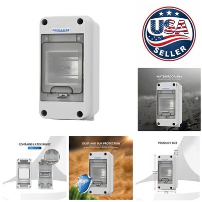 Robust 3-Way Circuit Breaker Box - Waterproof  for Versatile Installations