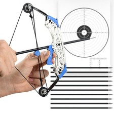 Composite Bow Archery Set with Stainless Steel Bow and Blue Highlights