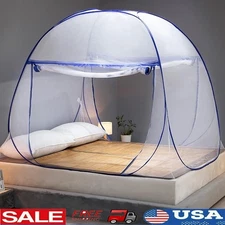 Pop Up Mosquito Net Yurt Design Camping Tent 360 Protection Travel Bed Canopy US