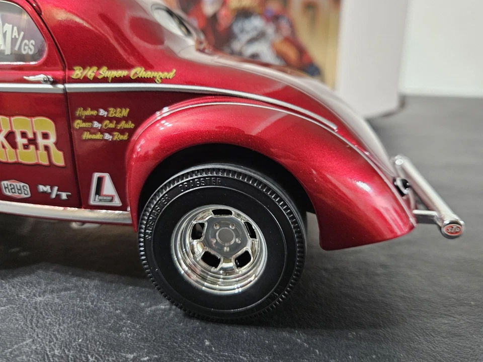 ACME HOOKER HEADERS HOLLEY 1:18 SCALE 1941 WILLYS GASSER DIECAST A1800910 NEW! - Image 3 of 4