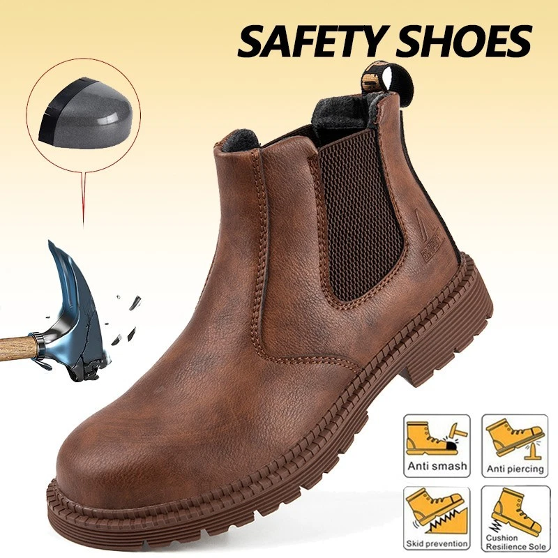 Men Steel Toe Safety Work Boots Indestructible Construction Protective Footwear