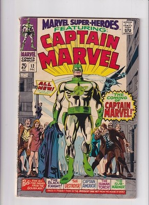Marvel Super-Heroes (1967) #  12 (5.0-VGF) (2422187) 1st Captain Marvel 1967