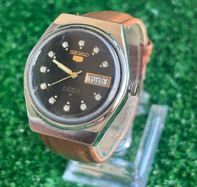 Original Seiko 5 Automatic || Black  Dial || Men's Vintage Watch || 21 Jewels