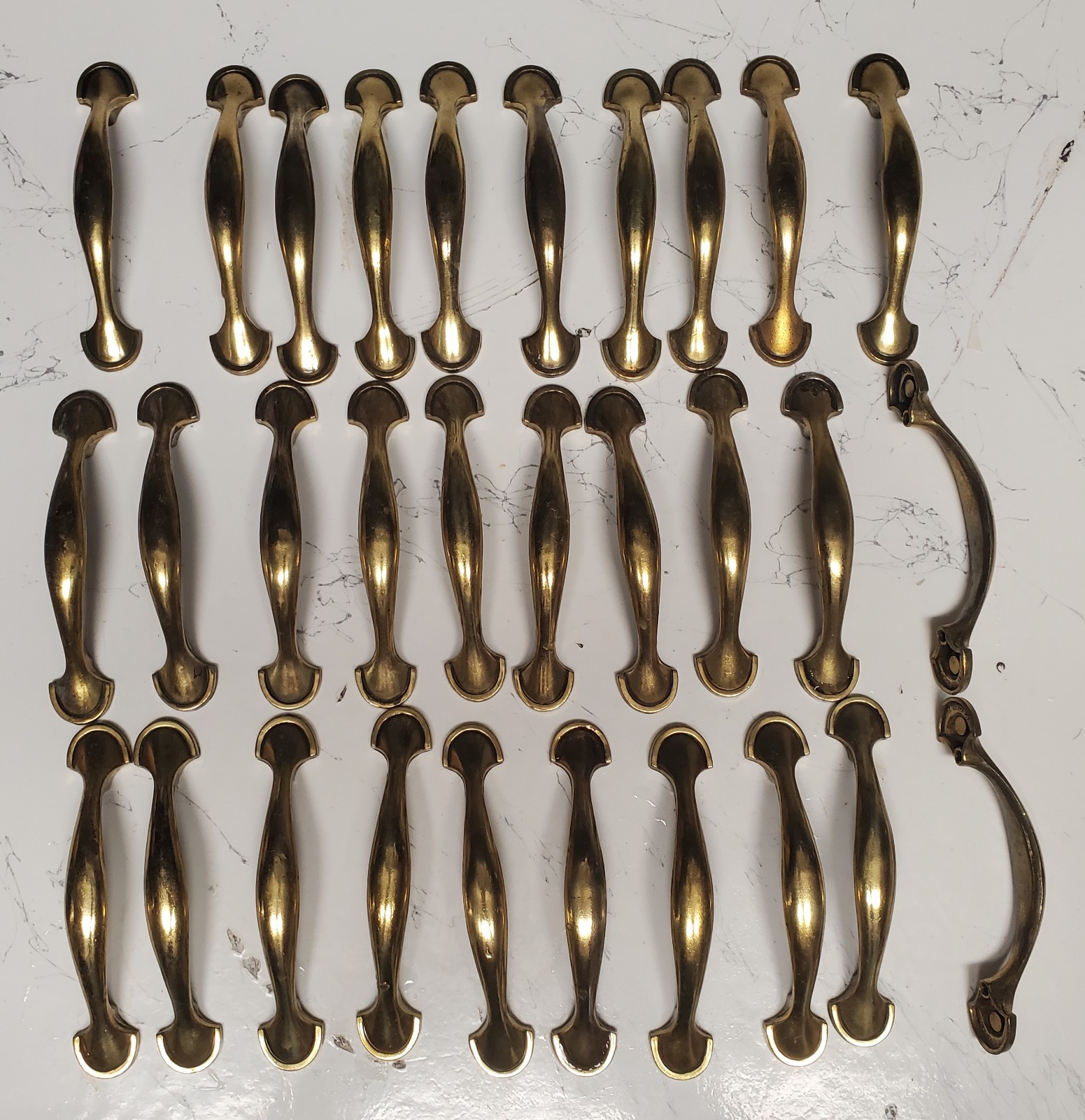 LOT of 30 Vintage Keeler Brass Co. (KRC) N16774 Cabinet Drawer Pull Handles
