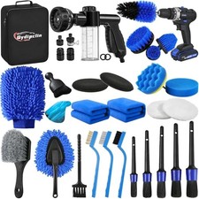 Qydipclin 35pcs Car Detailing Kit Car Detailing Brush Set Car Wash Cleaning