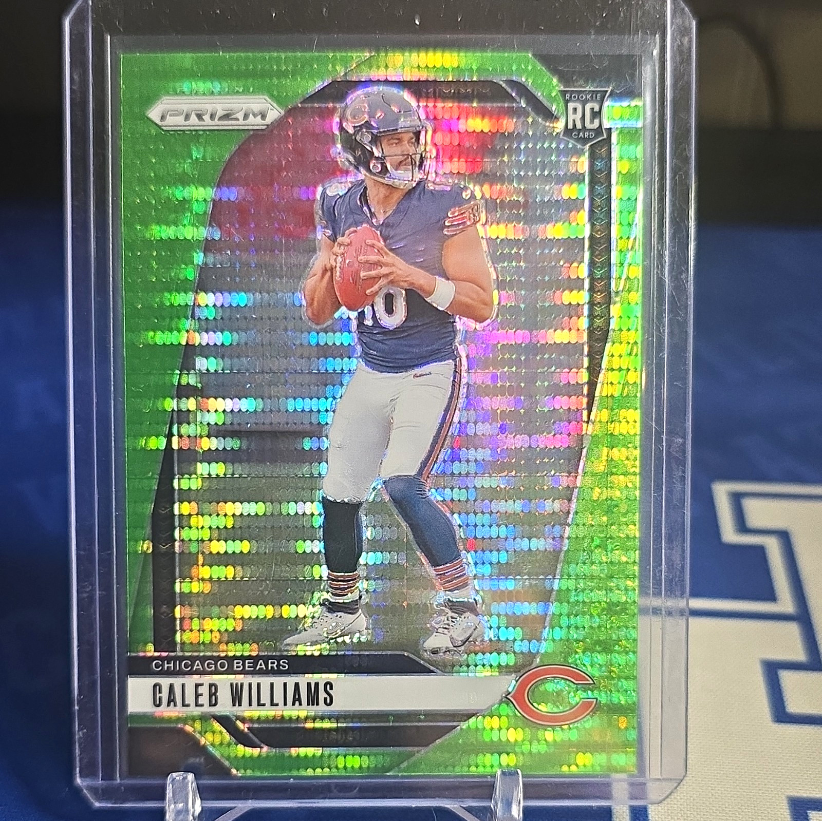 Panini 2024 Prizm Rookies Caleb Williams Bears RC Neon Green Pulsar Prizm #301