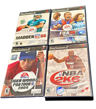 PS2 Sports 4 Games Bundle: Madden 06; NBA 2K6; Tiger Woods 2004; FIFA Soccer