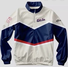Chicago White Sox SGA Throwback Quarter Zip Windbreaker Brand New Adult XL