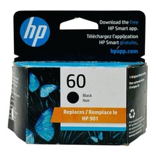 Genuine HP 60 Black Ink Cartridge CC640WN EXP 2025 Sealed Box