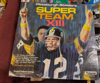 VINTAGE Pittsburgh Steelers Super Team XIII 1978 LP Record Bradshaw cover