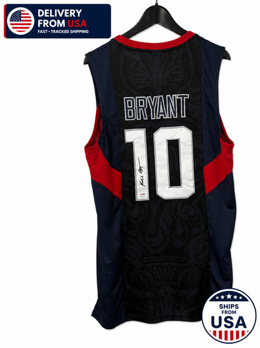 Kobe Bryant Autographed Team USA #10 Jersey PSA DNA Certified Auto