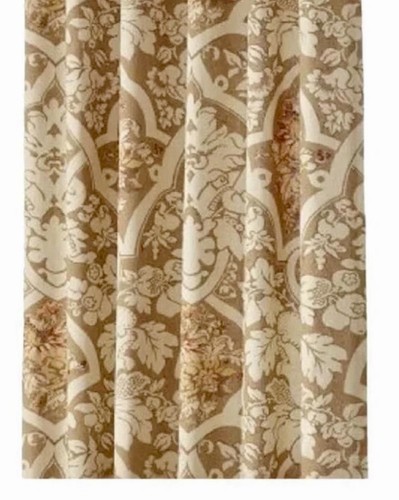 4 POTTERY BARN CAMILLA FLORAL MEDALLION LINED LINEN COTTON DRAPE PANELS 50x96