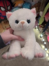 The Bear Factory Cat Kitten White Pink w Blue...