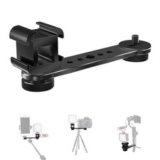 Aluminum Camera Triple Cold Shoe Bracket Suitable for LED Lights Microphones