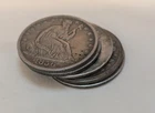 Lot of 5 Seated Liberty Half Dollars