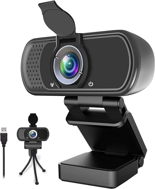 Webcam HD 1080p ,Live Streaming HD Camera with Stereo Microphone, PC Desktop ...