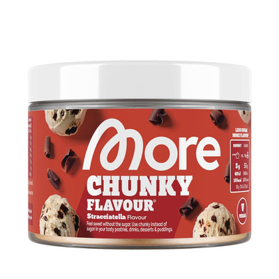 MORE Chunky Flavour, Stracciatella, 150 G, Vegan, Geschmackspulver Zum Süßen, Oh